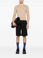 Image of Moon Jersey Top Beige by Marine Serre for Unisex - Season Autumn-Winter 2025 - Model view 2