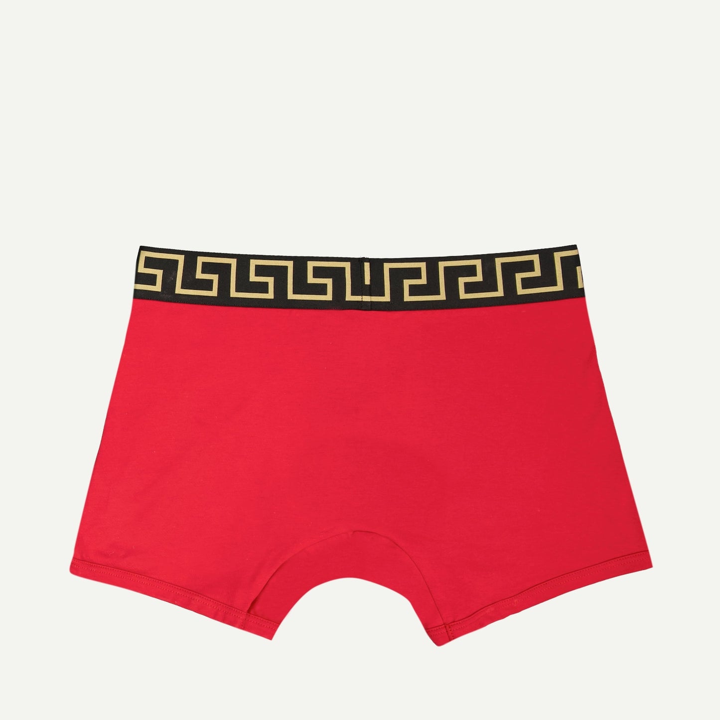 Versace Medusa Greca, long boxer shorts, red and black boxer, cotton elastane blend, Autumn-Winter 2024 collection