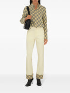 Imagen de la camisa beige de cuadro clásico de Burberry para mujeres - Temporada Otoño-Invierno 2024 - Vista trasera