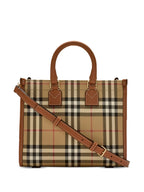 Mini Cabas Freya, Burberry bag, vintage check bag, adjustable strap handbag, canvas leather handbag