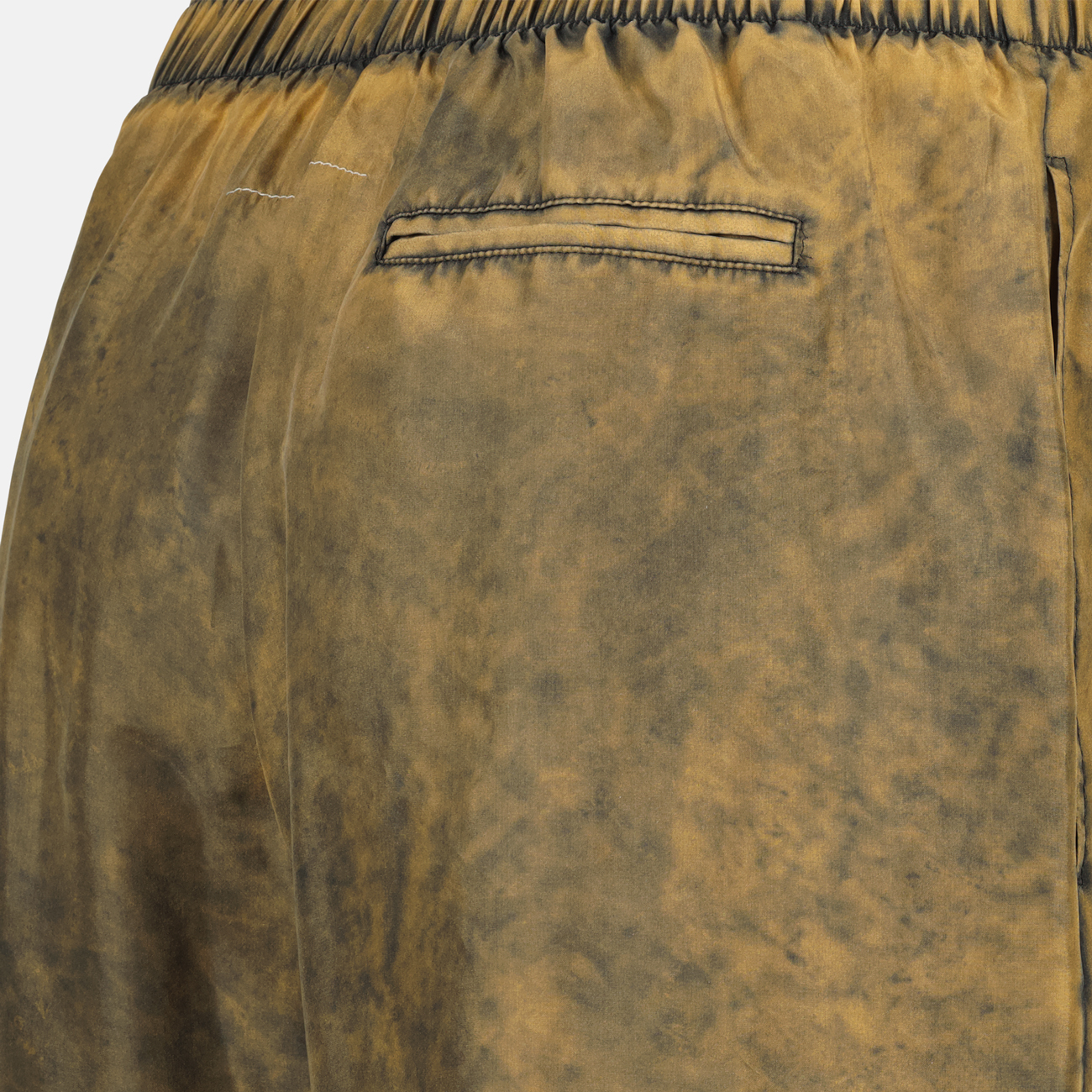 brown silk shorts, MM6 silk shorts, stylish shorts, summer shorts, casual shorts