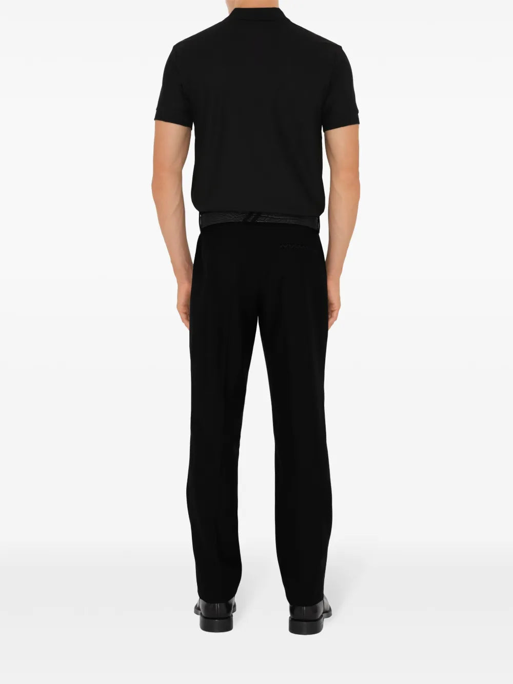 black cotton polo, Burberry polo shirt, men's classic polo, embroidered polo, summer fashion polo