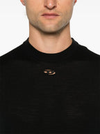 Image du Pull en Laine Noire K-Garth de Diesel pour Hommes - Saison Automne-Hiver 2024 - Détail Vue 7