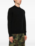 Image du Pull en Laine Noire K-Garth de Diesel pour Hommes - Saison Automne-Hiver 2024 - Détail Vue 1