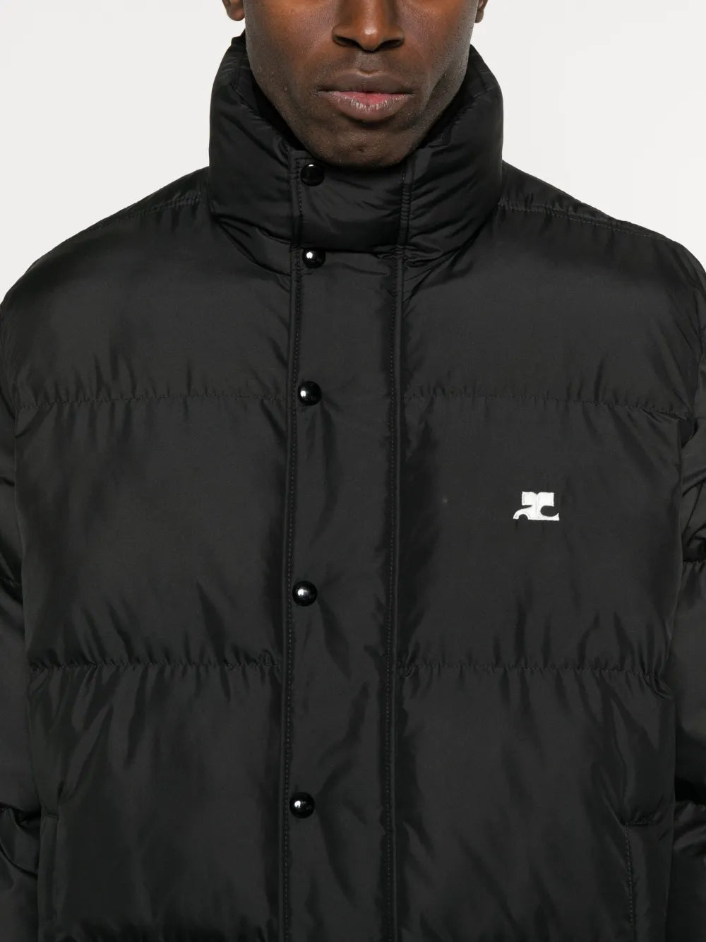 AC Black Puffer, Courrèges Jacket, Men's Outerwear, Autumn-Winter Fashion, Designer Puffer
