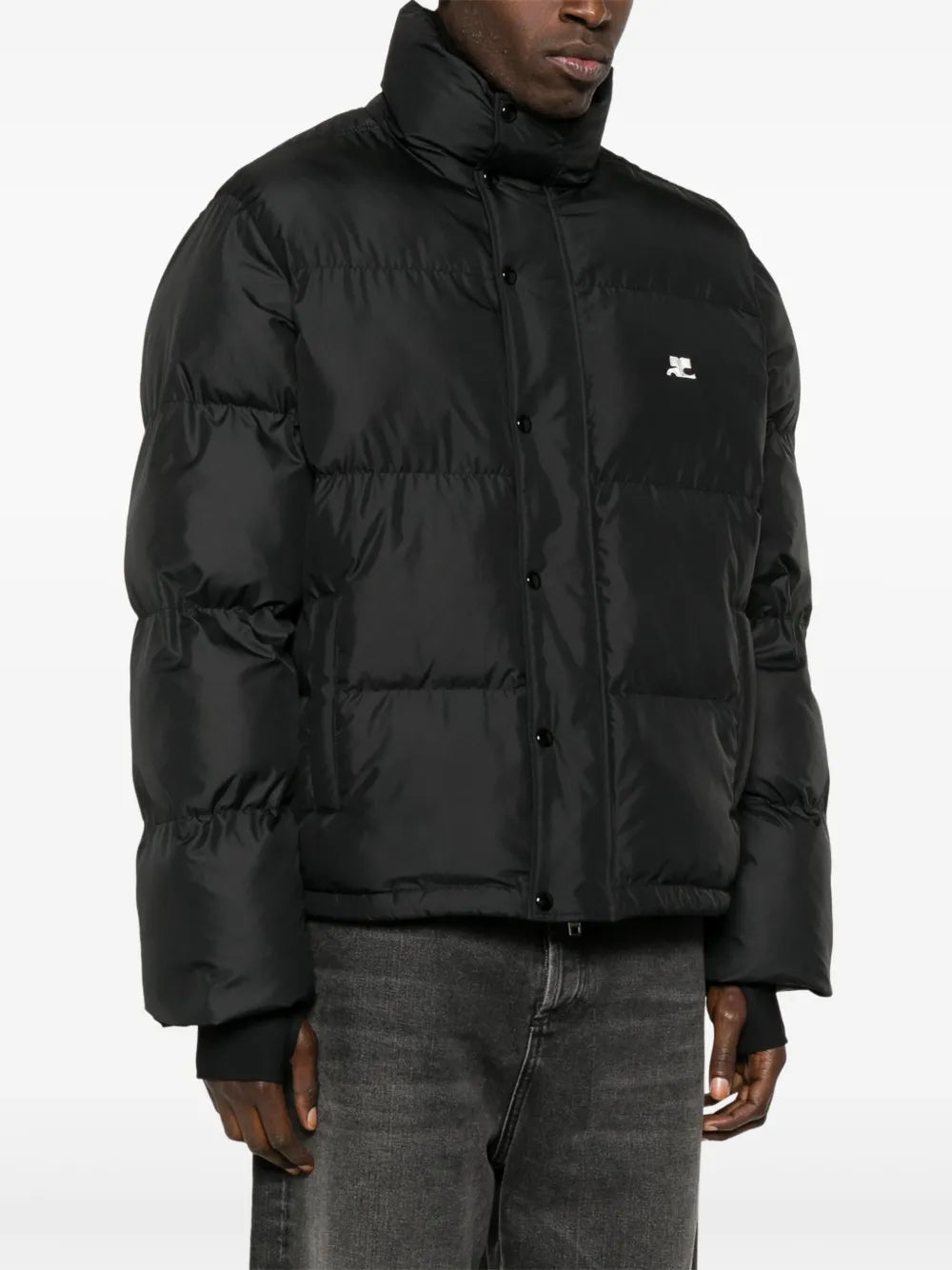 AC Black Puffer, Courrèges Jacket, Men's Outerwear, Autumn-Winter Fashion, Designer Puffer