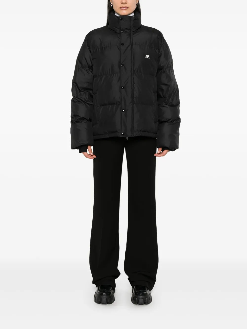AC Black Puffer, Courrèges Jacket, Men's Outerwear, Autumn-Winter Fashion, Designer Puffer