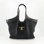 black raffia cabas, T Timeless bag, leather and raffia tote, Tod's accessories, stylish handbags