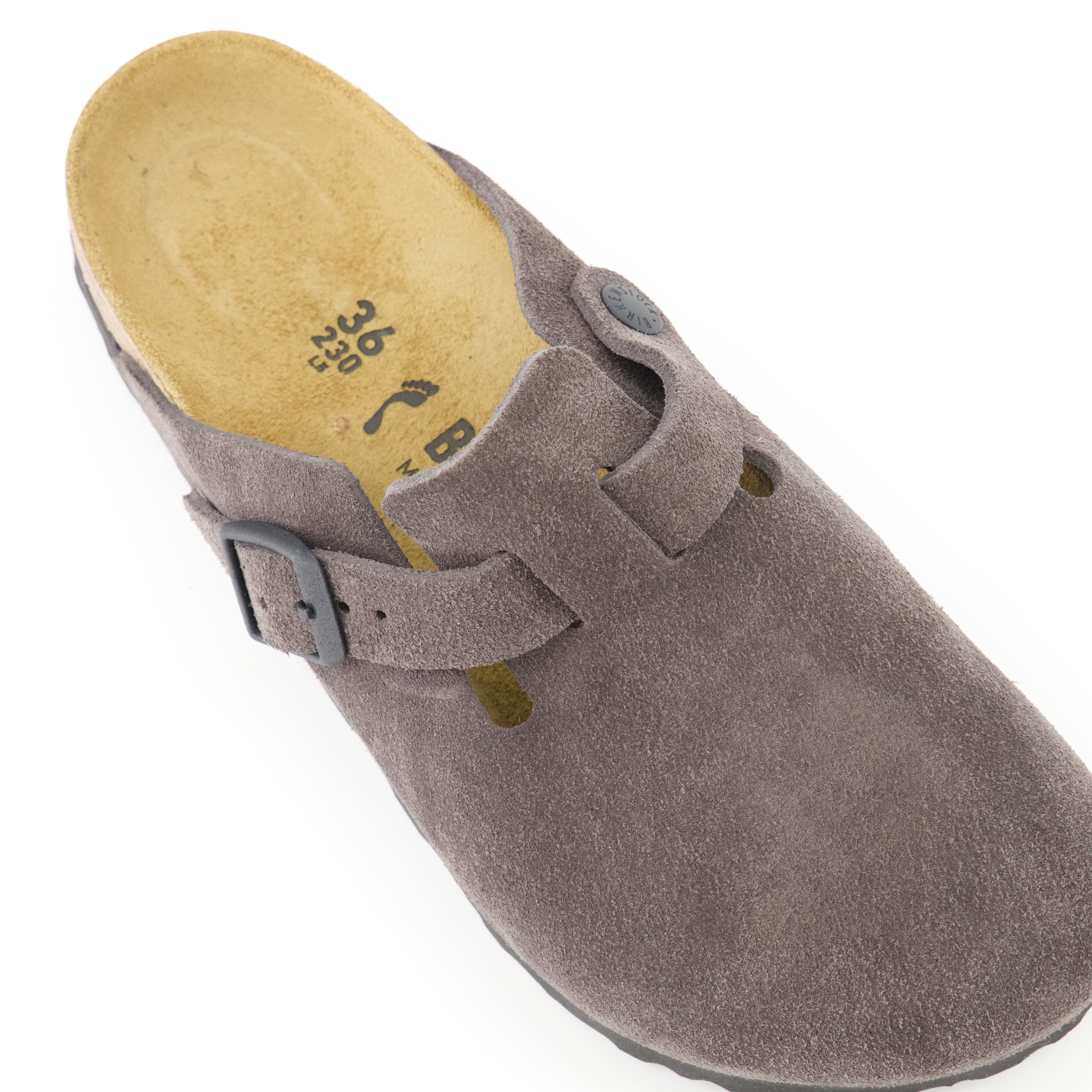 Image des mules Boston de Birkenstock pour femmes - Saison Printemps-Été 2025 - Vue des détails supérieurs