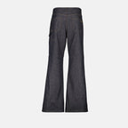 Hammer denim pants, Courrèges, grey-blue denim, baggy fit, five-pocket pants
