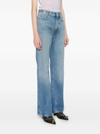 Immagine dei Jeans Flare in Denim di Rabanne per Donne - Stagione Autunno-Inverno 2024 - Dettaglio 1