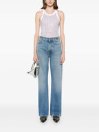 Immagine dei Jeans Flare in Denim di Rabanne per Donne - Stagione Autunno-Inverno 2024 - Vista Posteriore