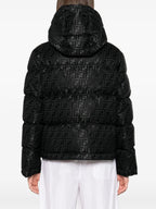 down jacket, nylon jacket, Fendi FF motif, glossy jacket, high collar jacket