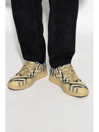 plaid sneakers, canvas footwear, vintage style, rubber sole sneakers, elegant casual wear