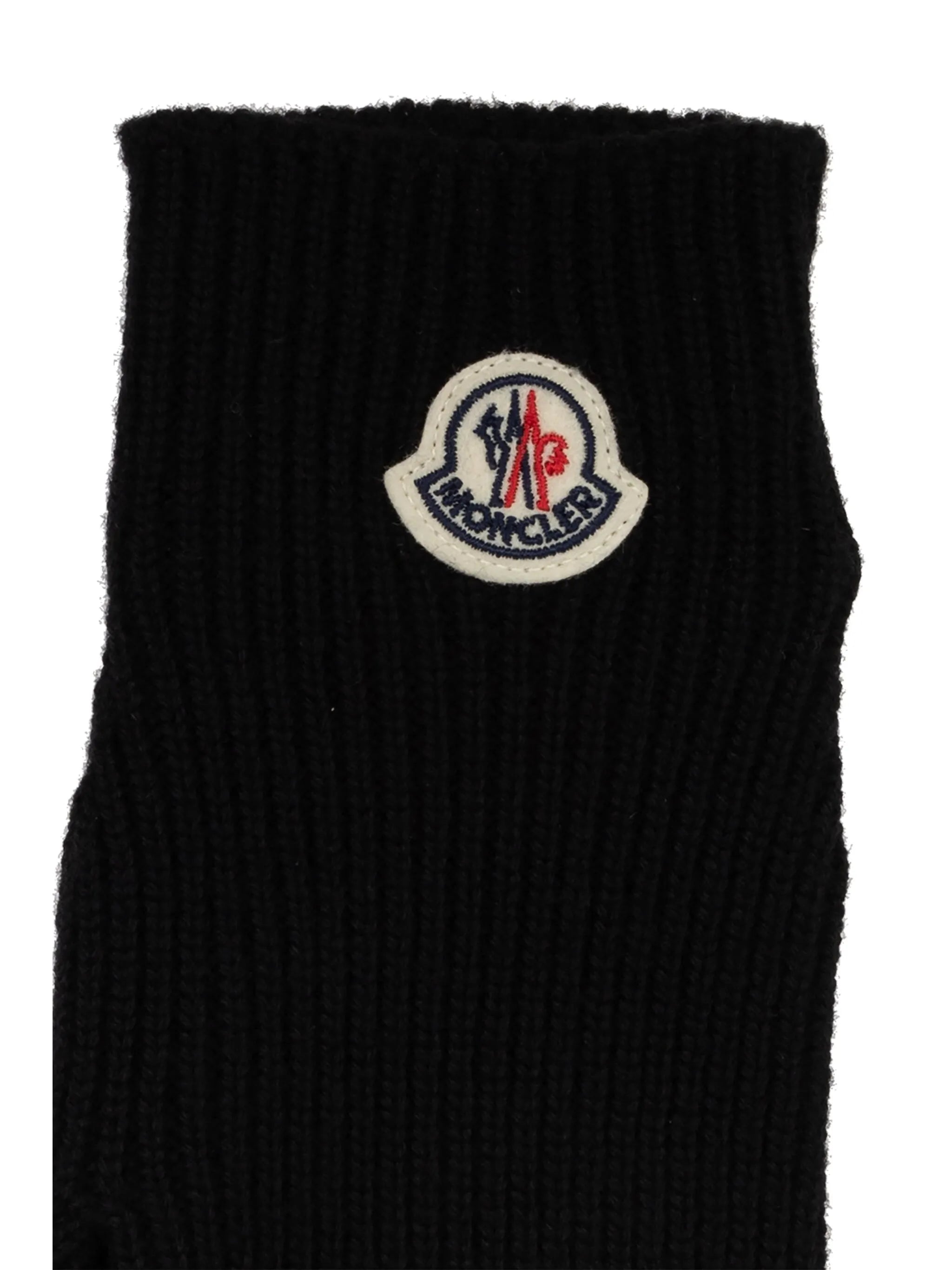 Bild von schwarzen Wollhandschuhen von Moncler für Männer - Saison Herbst-Winter 2025 - Modellansicht 3