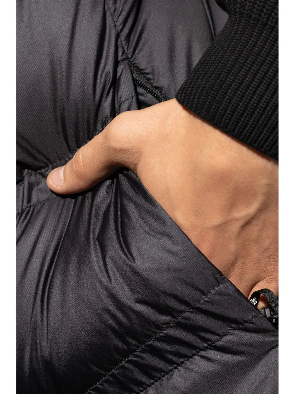 navy blue vest, Moncler vest, down filling vest, sleeveless outerwear, removable hood vest