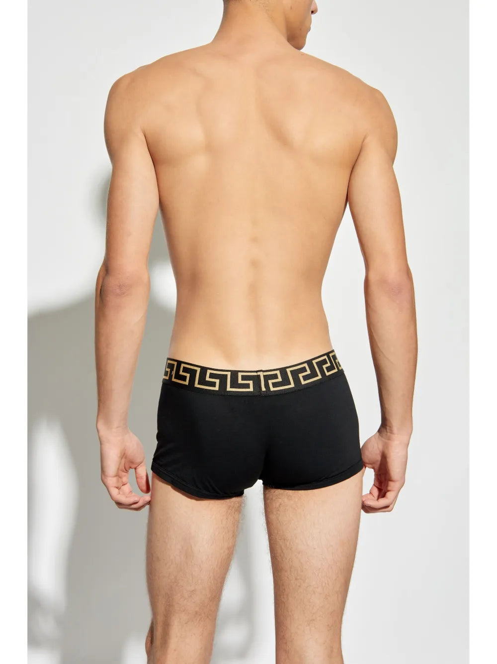 Versace boxers, cotton boxers, men's essentials, Medusa Greca, black grey white boxers
