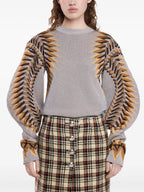 Image du pull lumineux imprimé Lurex par Rabanne pour femmes - Saison automne-hiver 2024 - Détail 6
