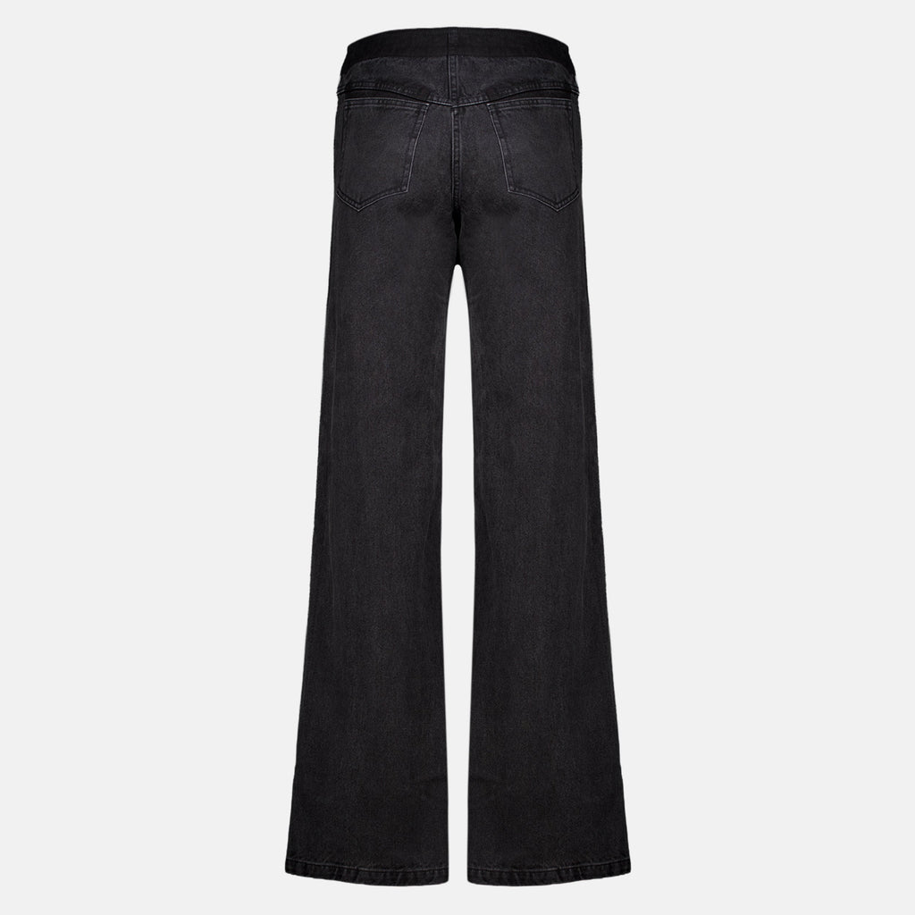 Black Destructured Denim Jean