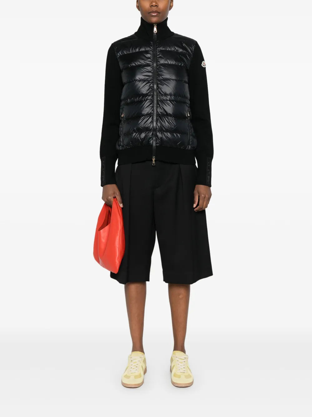 Veste noire bicolore avec zip