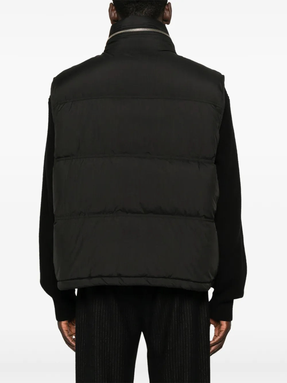 Image of Sleeveless Nylon Down Jacket by Ami PARIS for Men - Season Autumn-Winter 2024 - Detail View 6