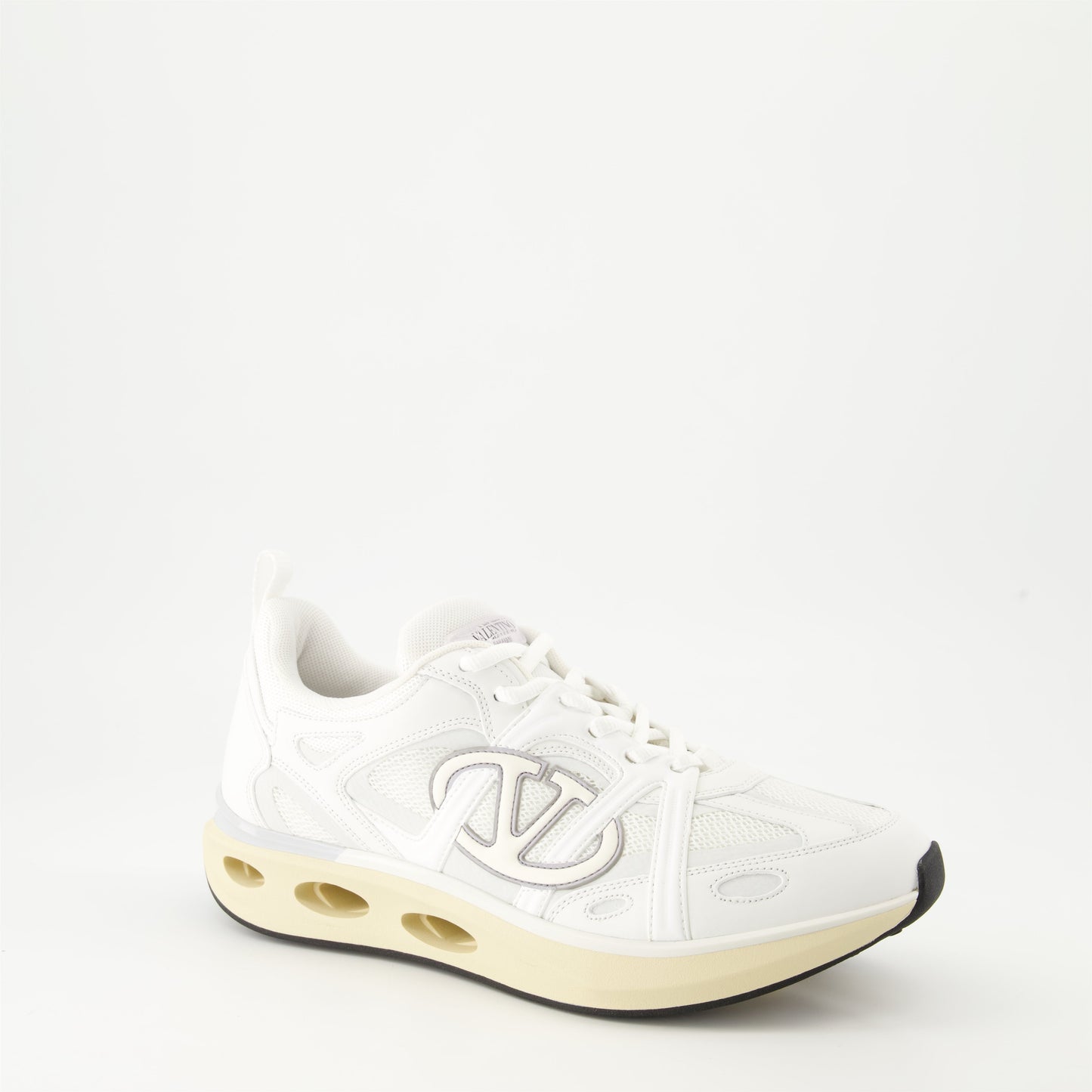 VLogo Easyjog, leather sneakers, mesh sneakers, white sneakers, Valentino Garavani shoes