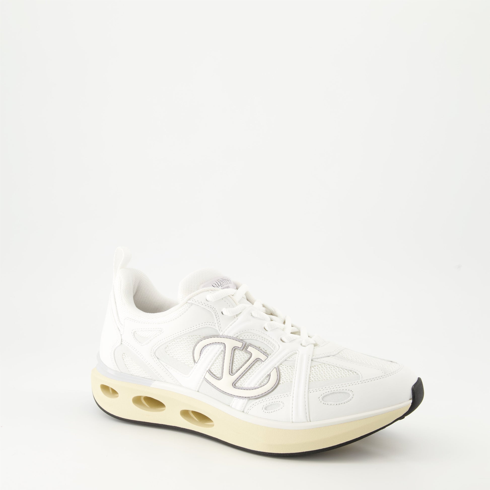 VLogo Easyjog, leather sneakers, mesh sneakers, white sneakers, Valentino Garavani shoes