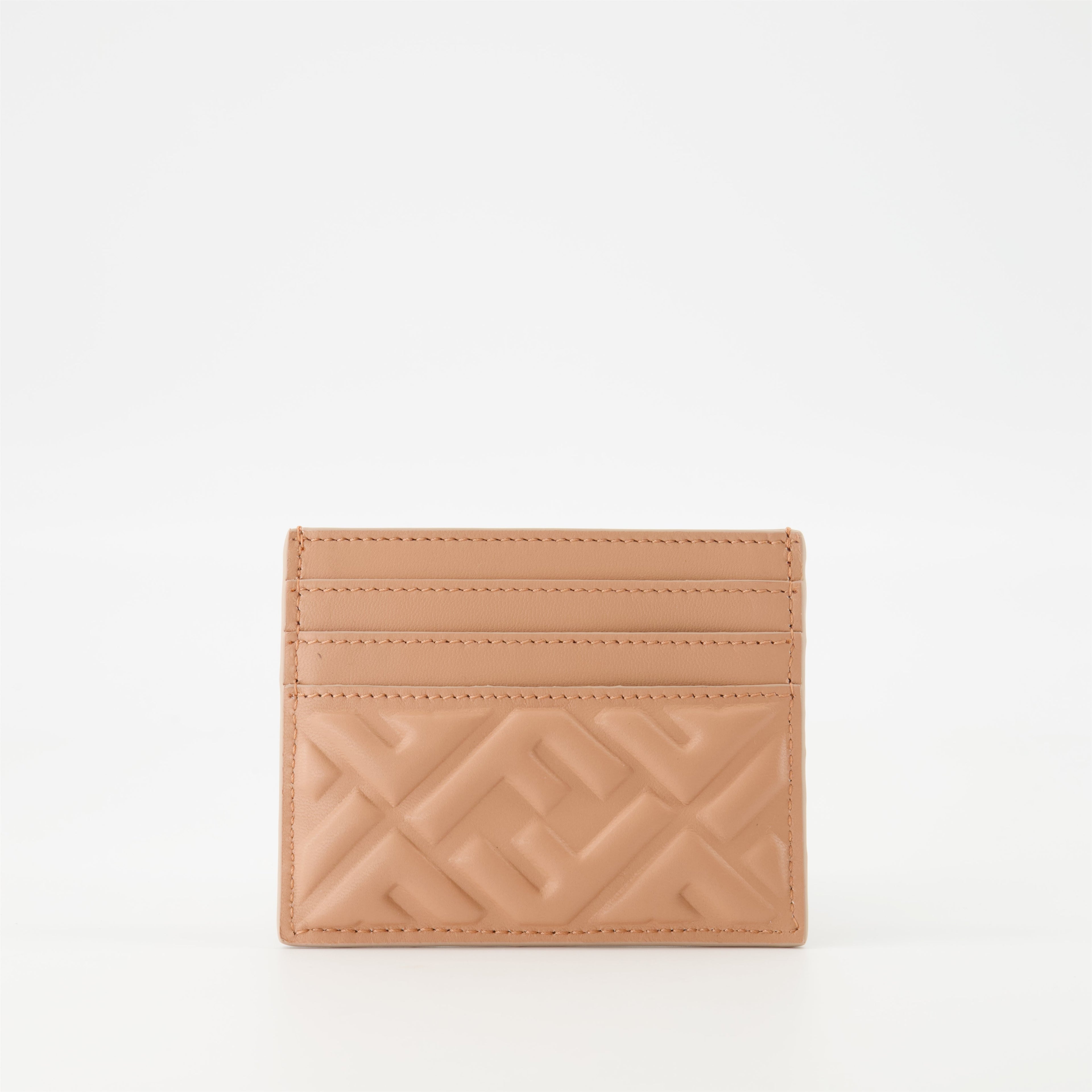 Fendi card holder, nappa leather accessory, luxury card case, designer card holder, Fendi Flower Bouquet