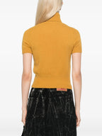 Pull Col Roulé en Cachemire Jaune