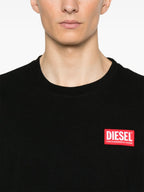 Diesel T-shirt, oversized black T-shirt, cotton jersey shirt, casual wear, round neck T-shirt