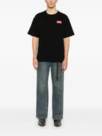 Diesel T-shirt, oversized black T-shirt, cotton jersey shirt, casual wear, round neck T-shirt