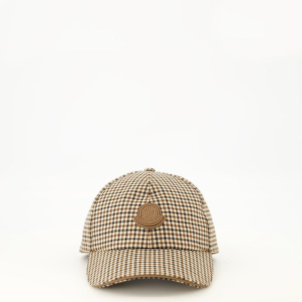 Gorra de lana a cuadros