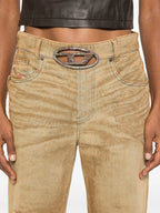 베이지 스트레이트 진