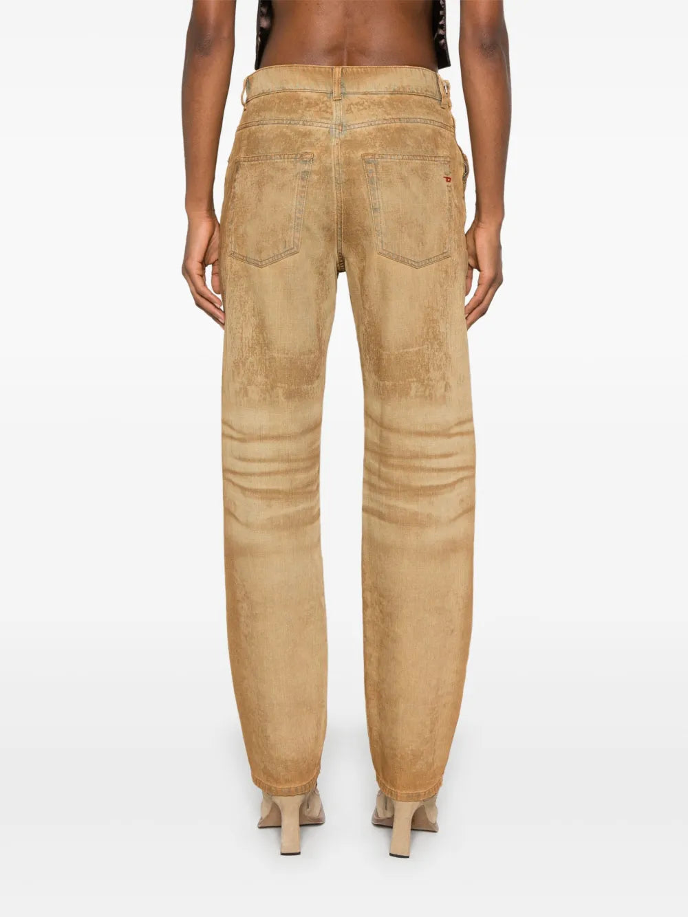 베이지 스트레이트 진