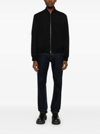 Reversible bomber jacket, leopard print jacket, men's casual outerwear, double-zip jacket, versatile men's fashion