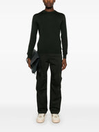 カーキウールセーター