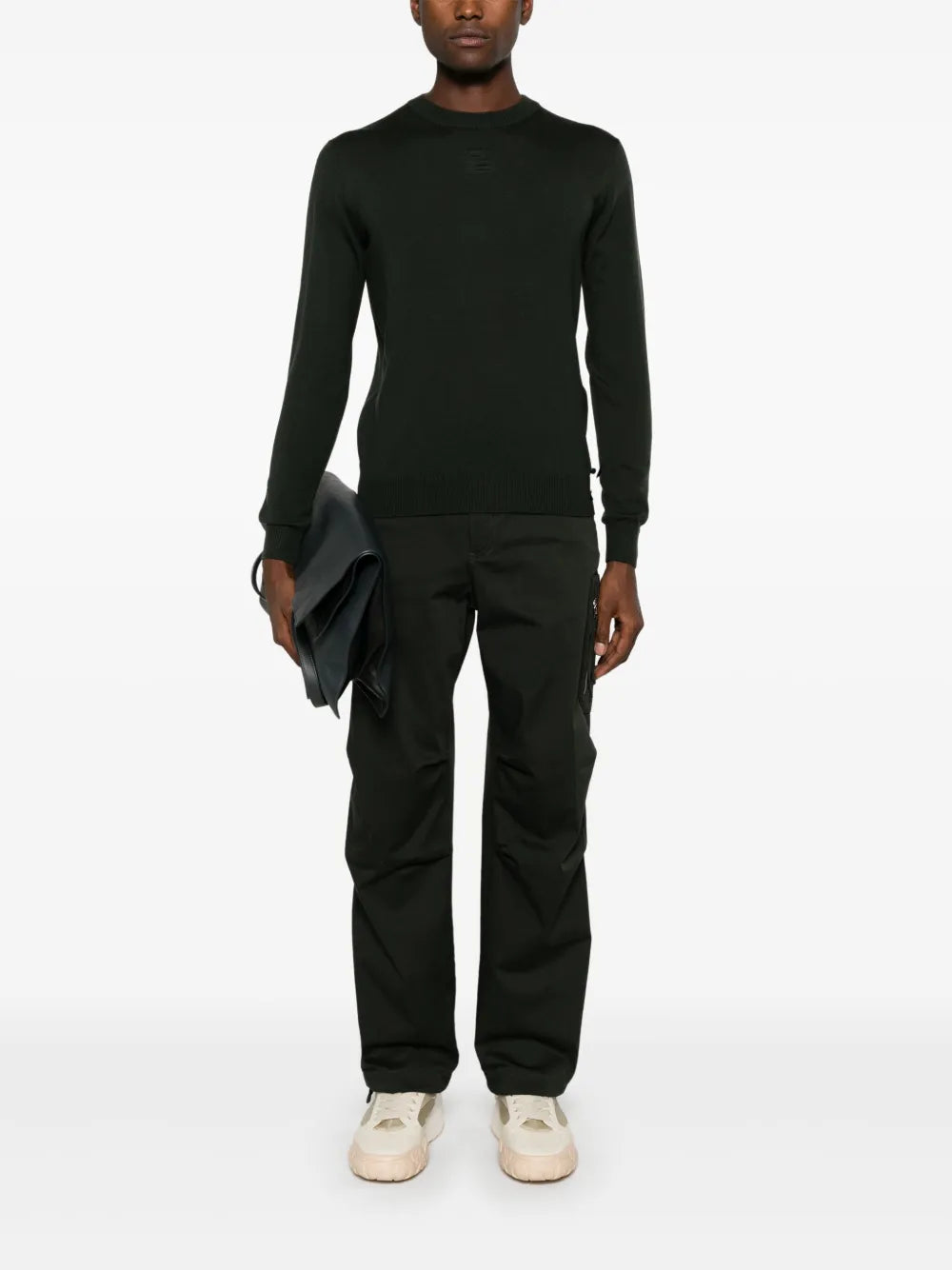 カーキウールセーター