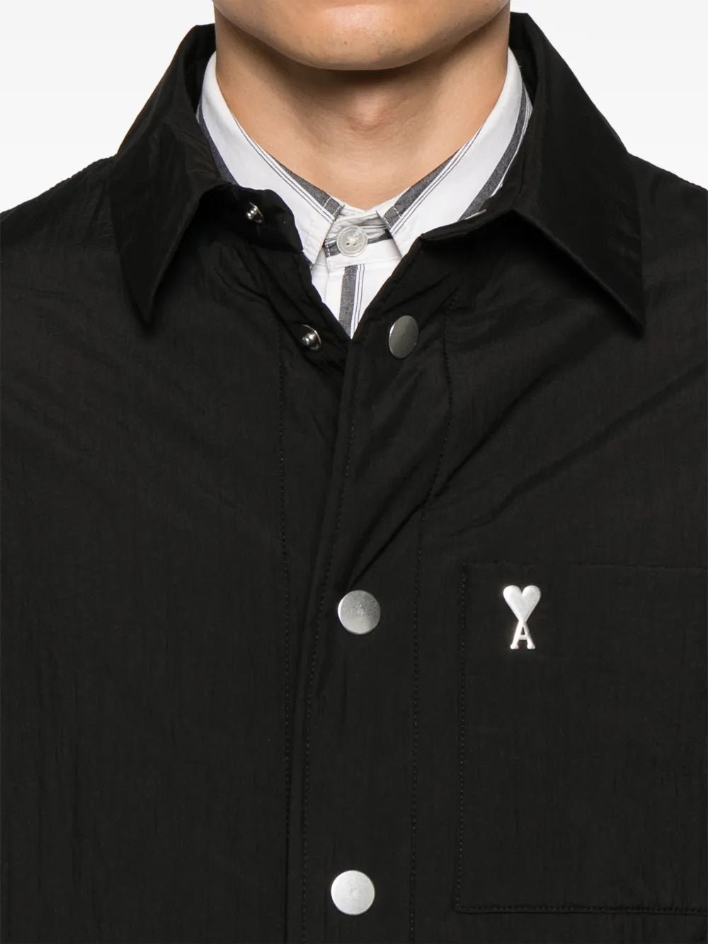 Black Nylon Overshirt