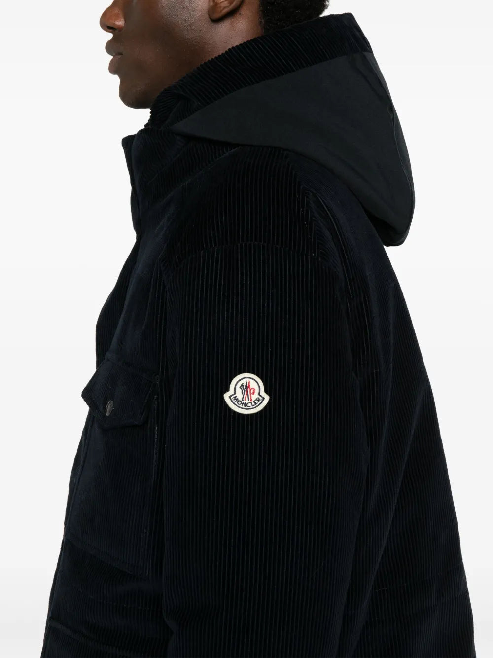 Veste Réversible Bleue Marine avec Logo Moncler