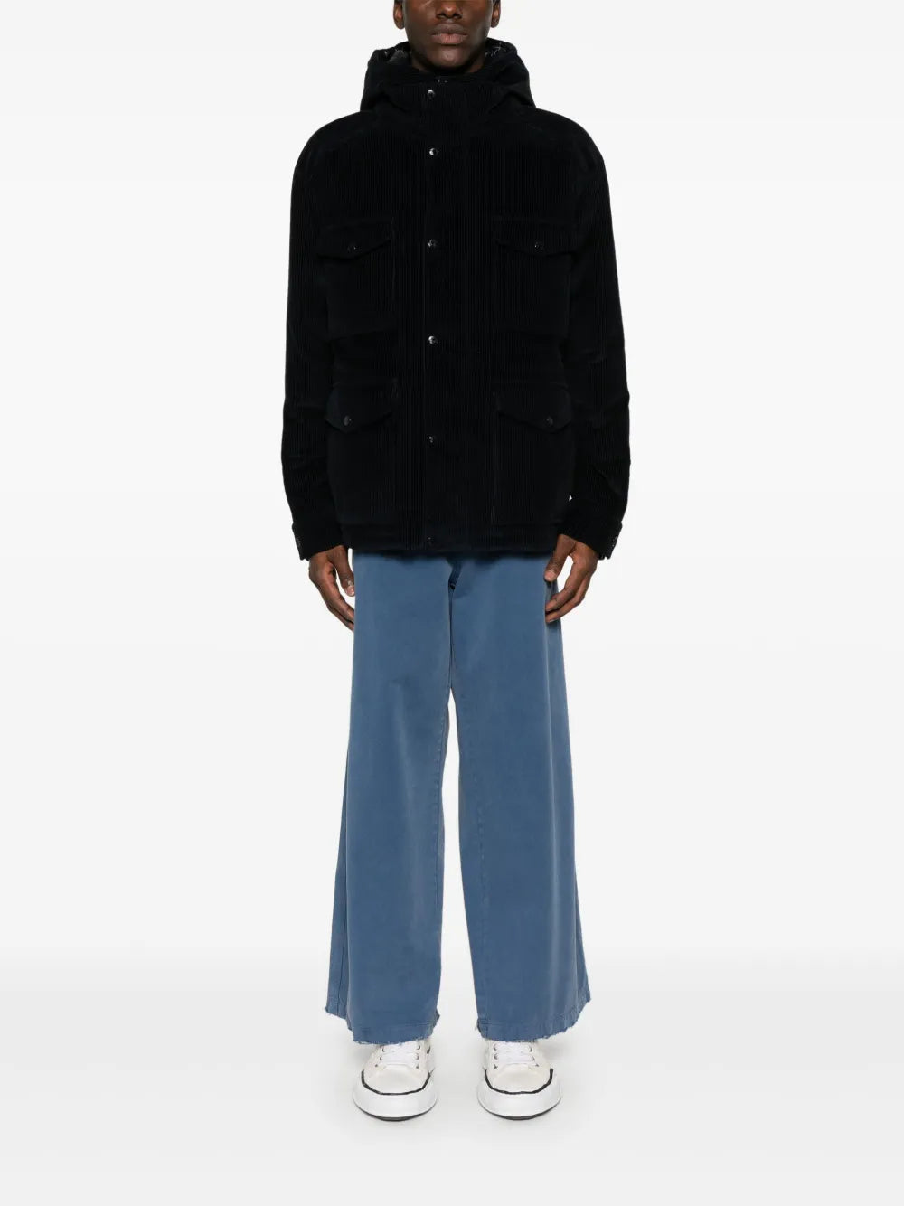 Veste Réversible Bleue Marine avec Logo Moncler