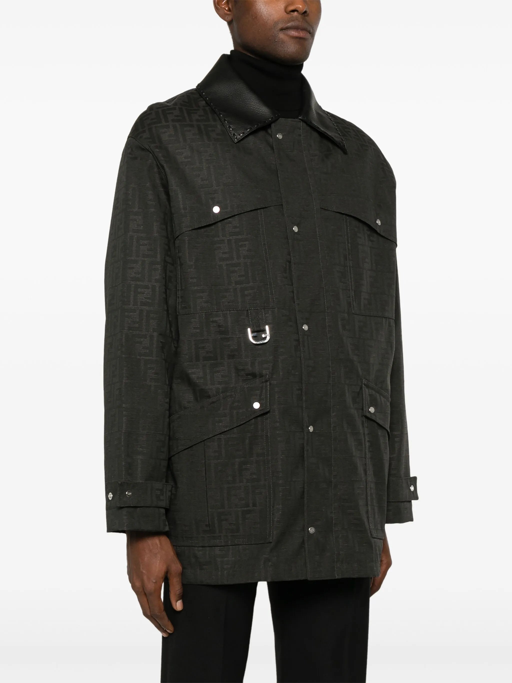 FF Print Blouson Jacket - Brown | WE IN STYLE