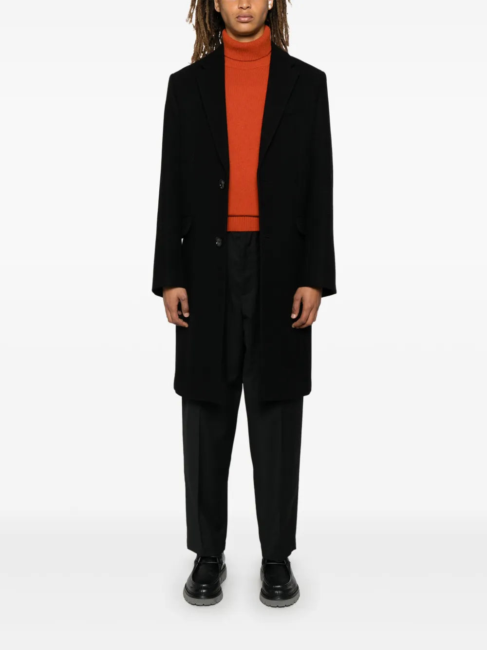 Black Wool Overcoat