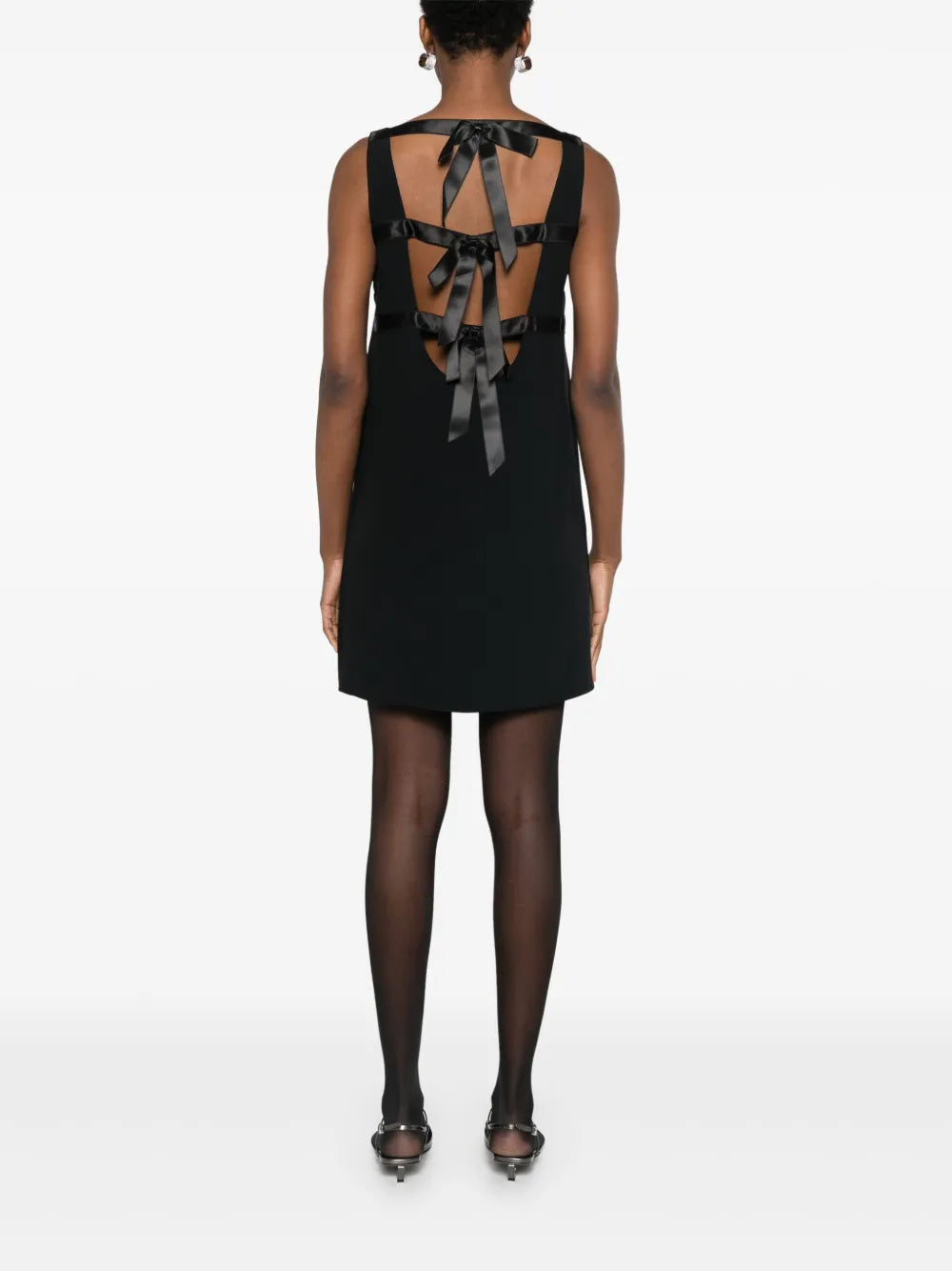 prada classic black dress Prada Black Strappy Short Dress Prada