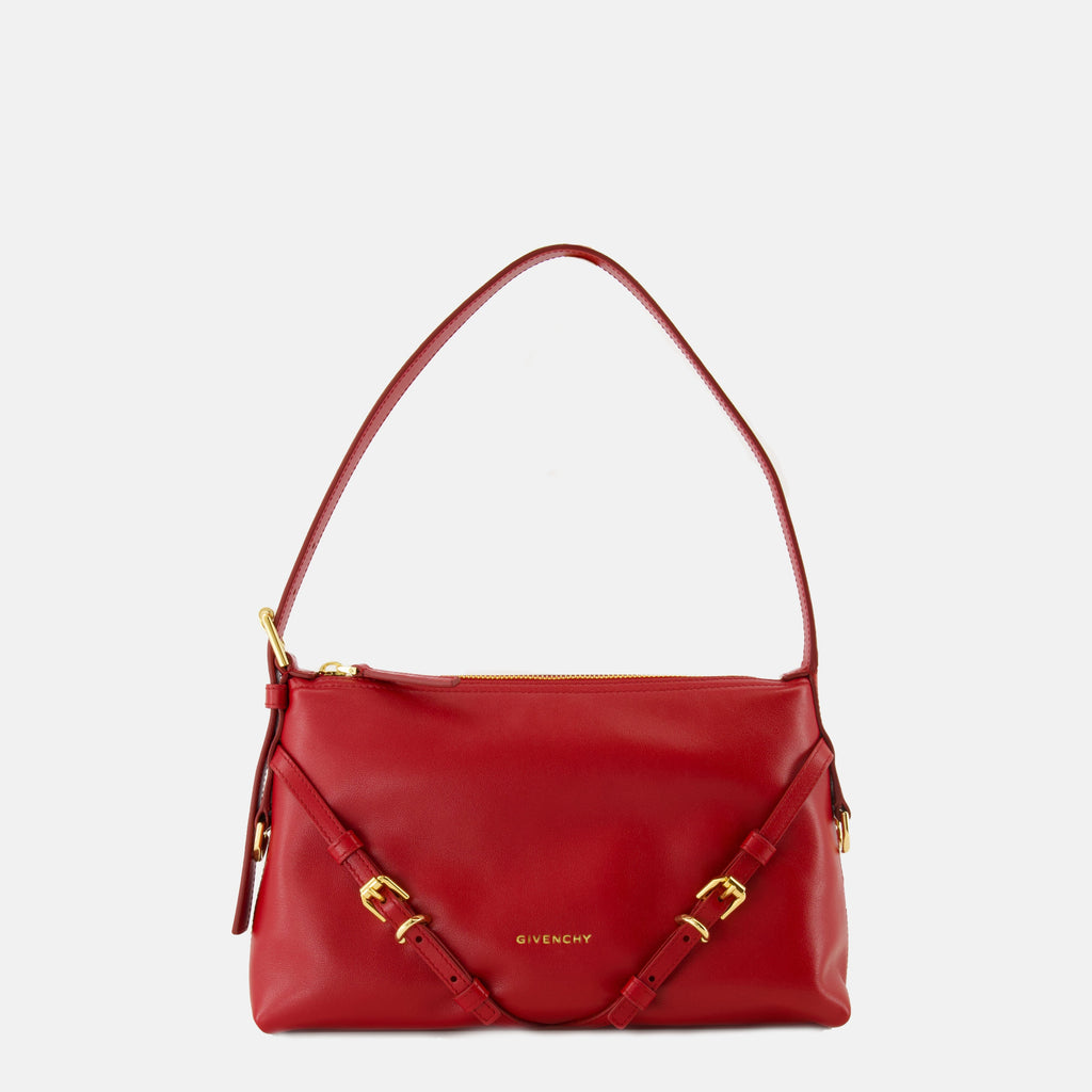 Givenchy handbag, red leather bag, mini bag, shoulder bag, luxury accessories
