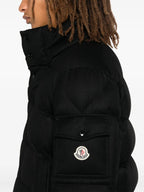 Versatile Black Wool Puffer Jacket