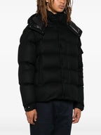 Versatile Black Wool Puffer Jacket