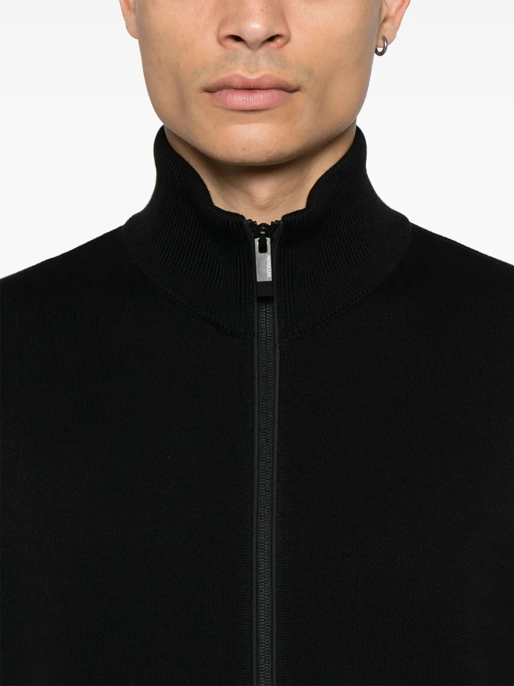 몽클레르의 유니섹스용 블랙 코튼 지퍼 재킷 이미지 - 2024 가을-겨울 시즌 - 상세 보기 7