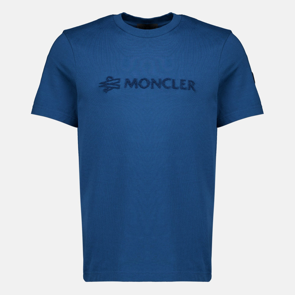 Blue Logo Cotton T-Shirt
