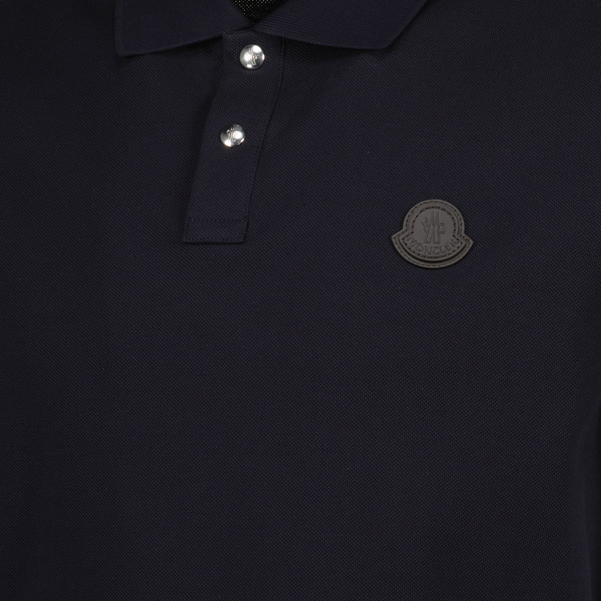 Moncler polo, navy logo polo, pique cotton polo, short sleeve polo, Men's apparel