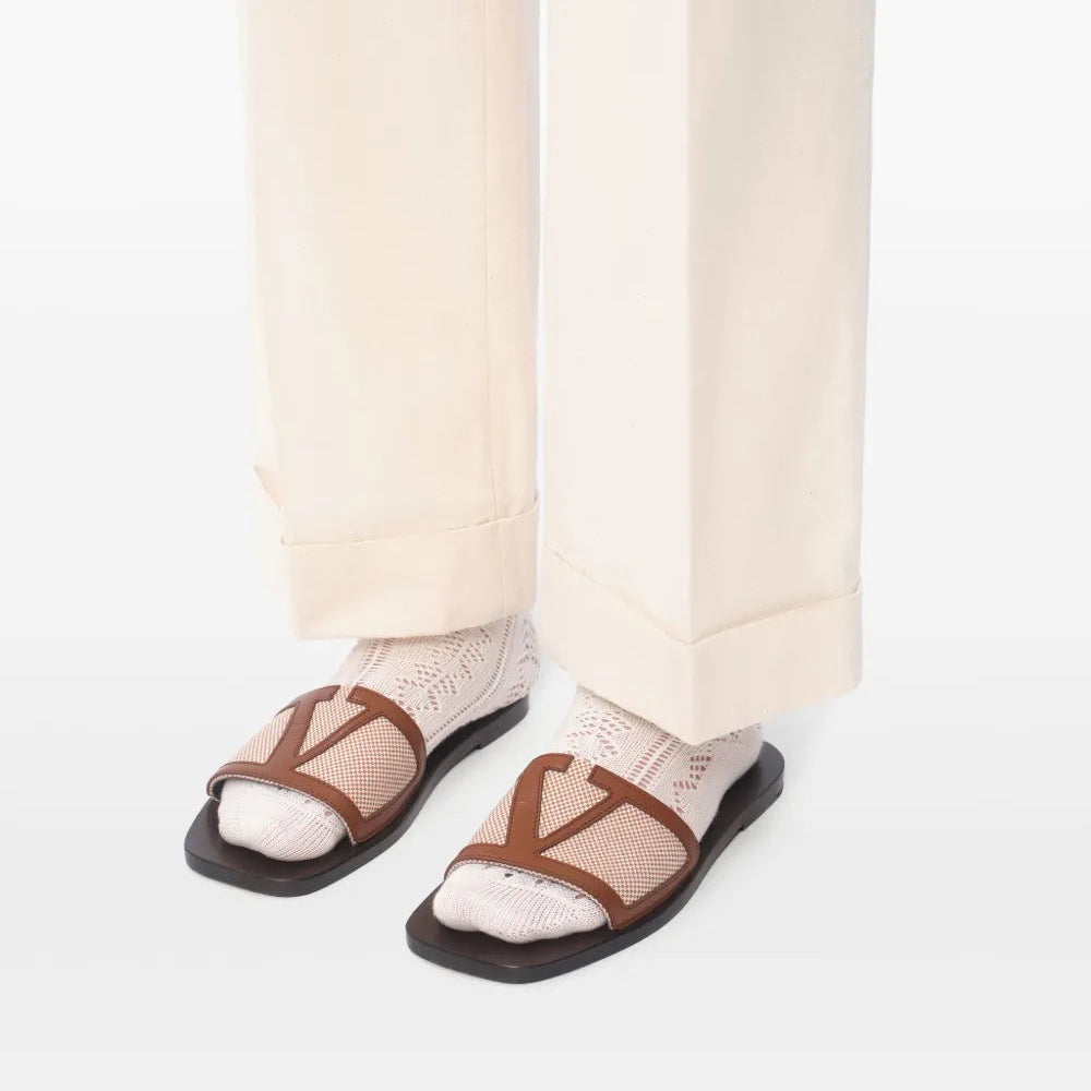 Viva Superstar Sandals, Valentino Garavani sandals, leather sandals, embroidered canvas sandals, men's fashion sandals